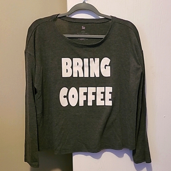 BRING COFFEE ultra soft pullover long sleeved shirt excellent preloved condition - Picture 1 of 7